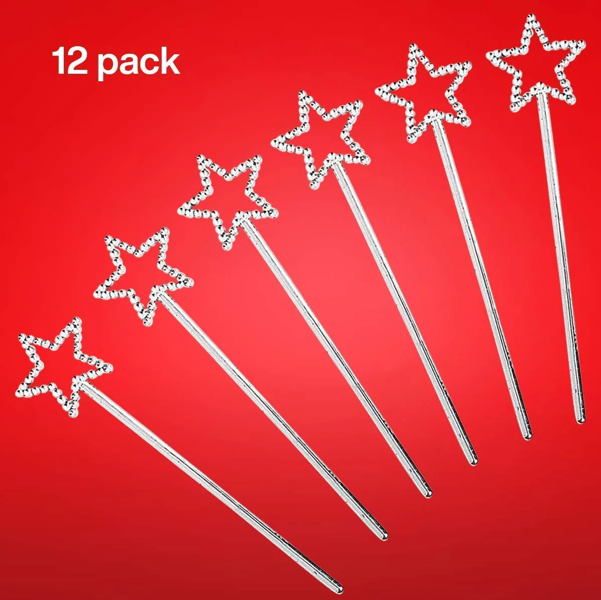 Kicko Mini Fairy Princess Star Wand - 12 Pack - Magic Wizard Staff - for Party Favors