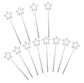 Kicko Mini Fairy Princess Star Wand - 12 Pack - Magic Wizard Staff - for Party Favors