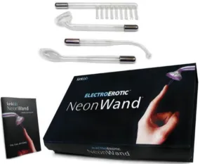 KinkLab Neon Wand Electrosex Kit - Red E-Stim Kit - 5 Piece Set - KL933R-AU