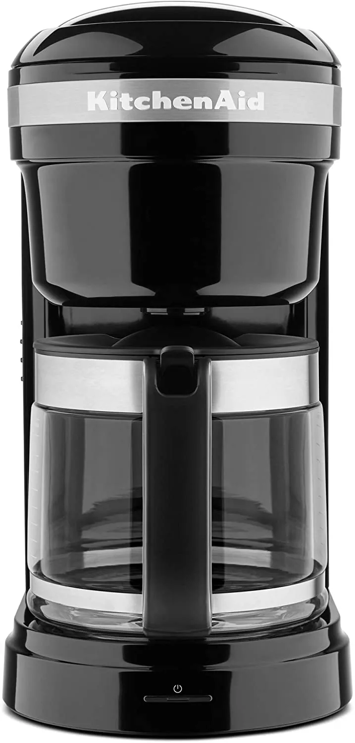 KitchenAid 12 Cup Drip Coffee Maker with Spiral Showerhead, Onyx Black