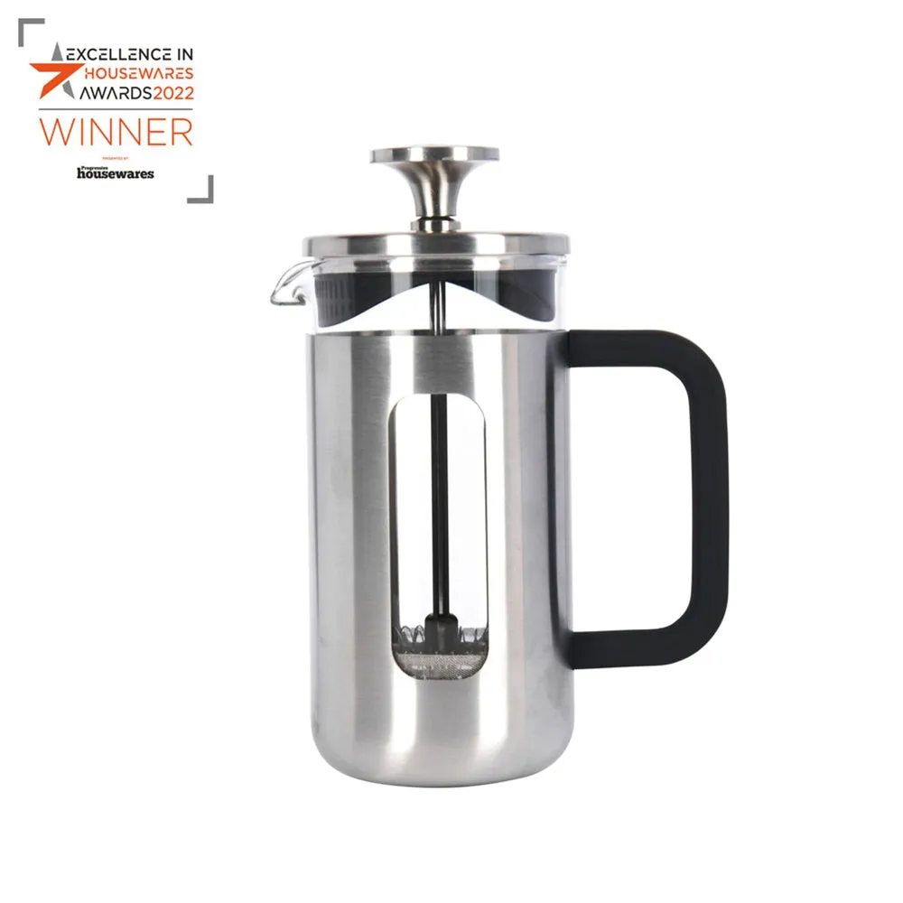 La Cafetiere Pisa 3-Cup 350ml Brushed SS/Glass French Press (Silver)