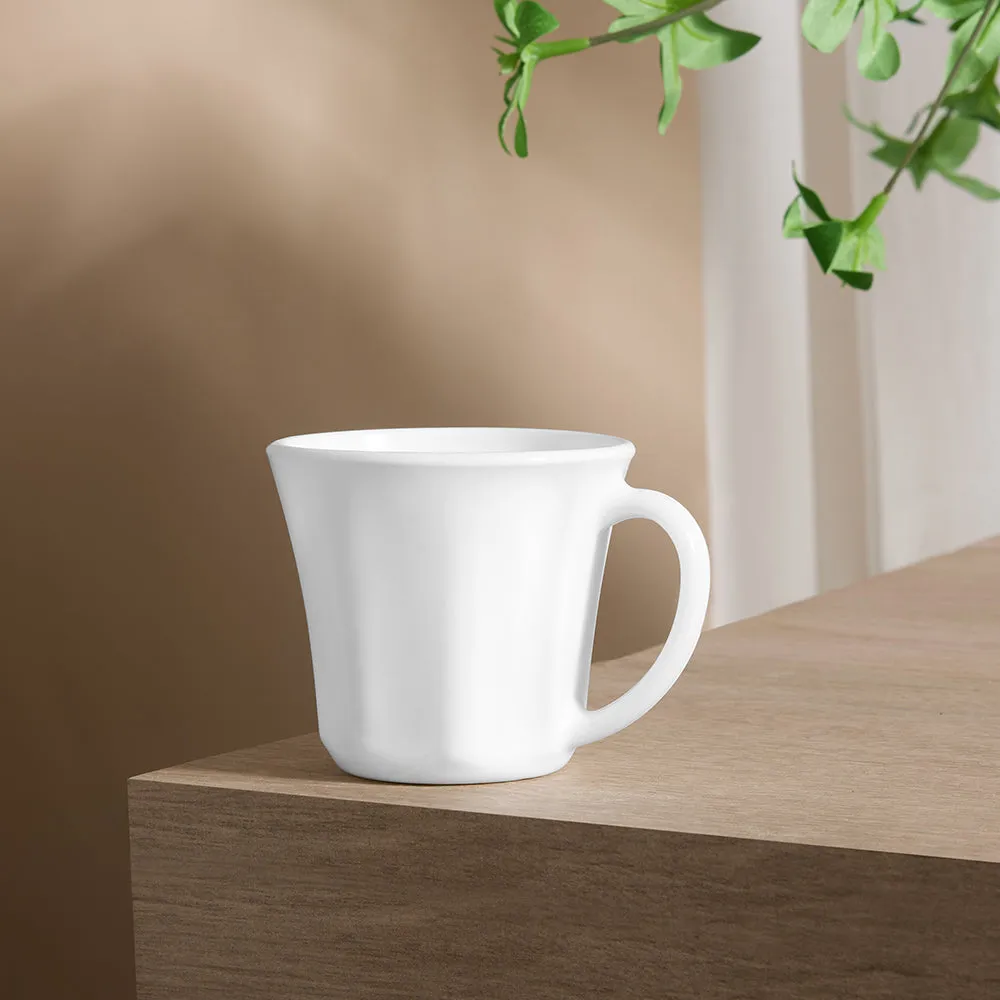 Larah By Borosil Octa Mug Set, White