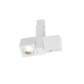 LED Dual Square Track Head 24W 2000 Lumens 3000K, Halo, 36°, White