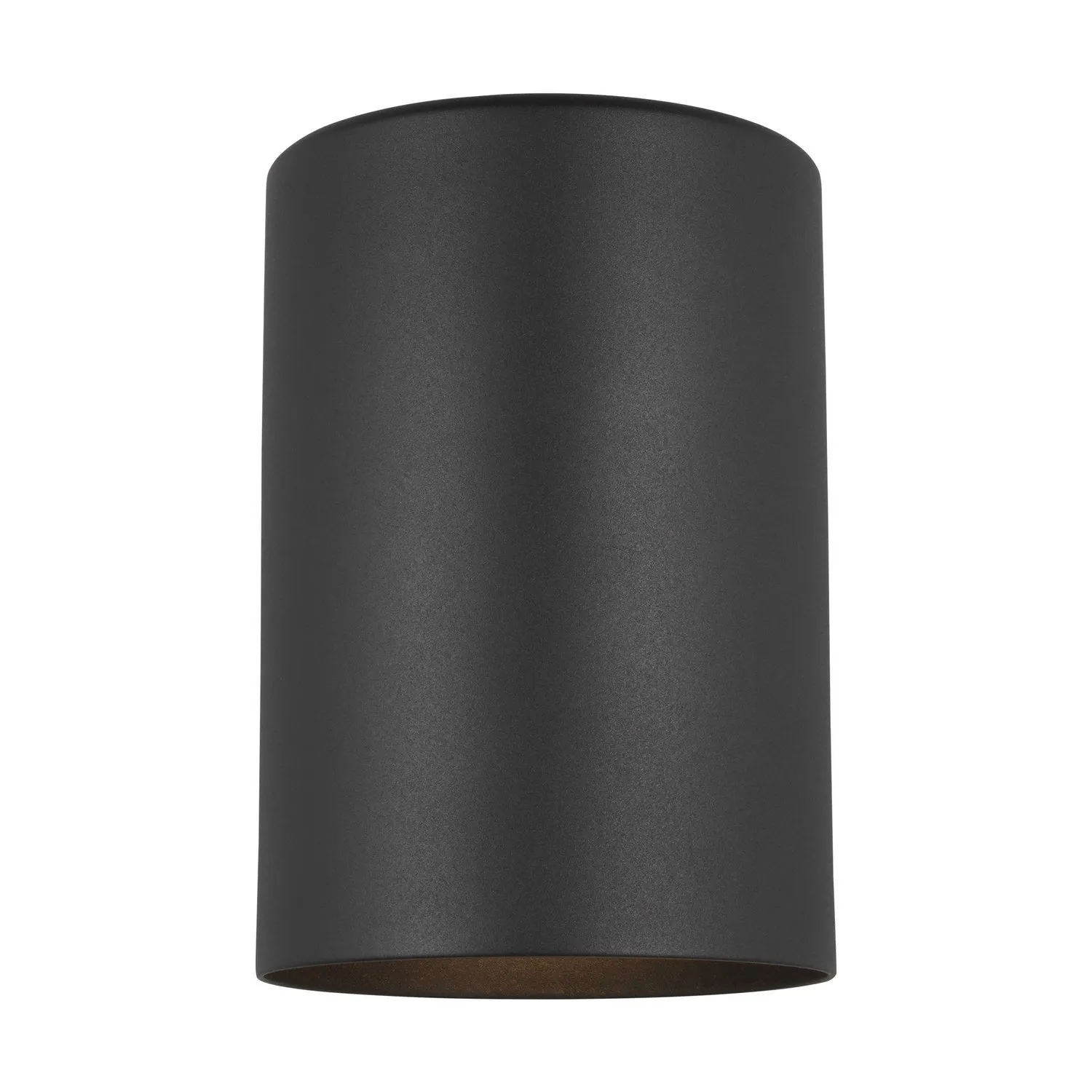 LED Outdoor Wall Lantern from the Outdoor Cylinders Collection in Black Finish by Visual Comfort Studio