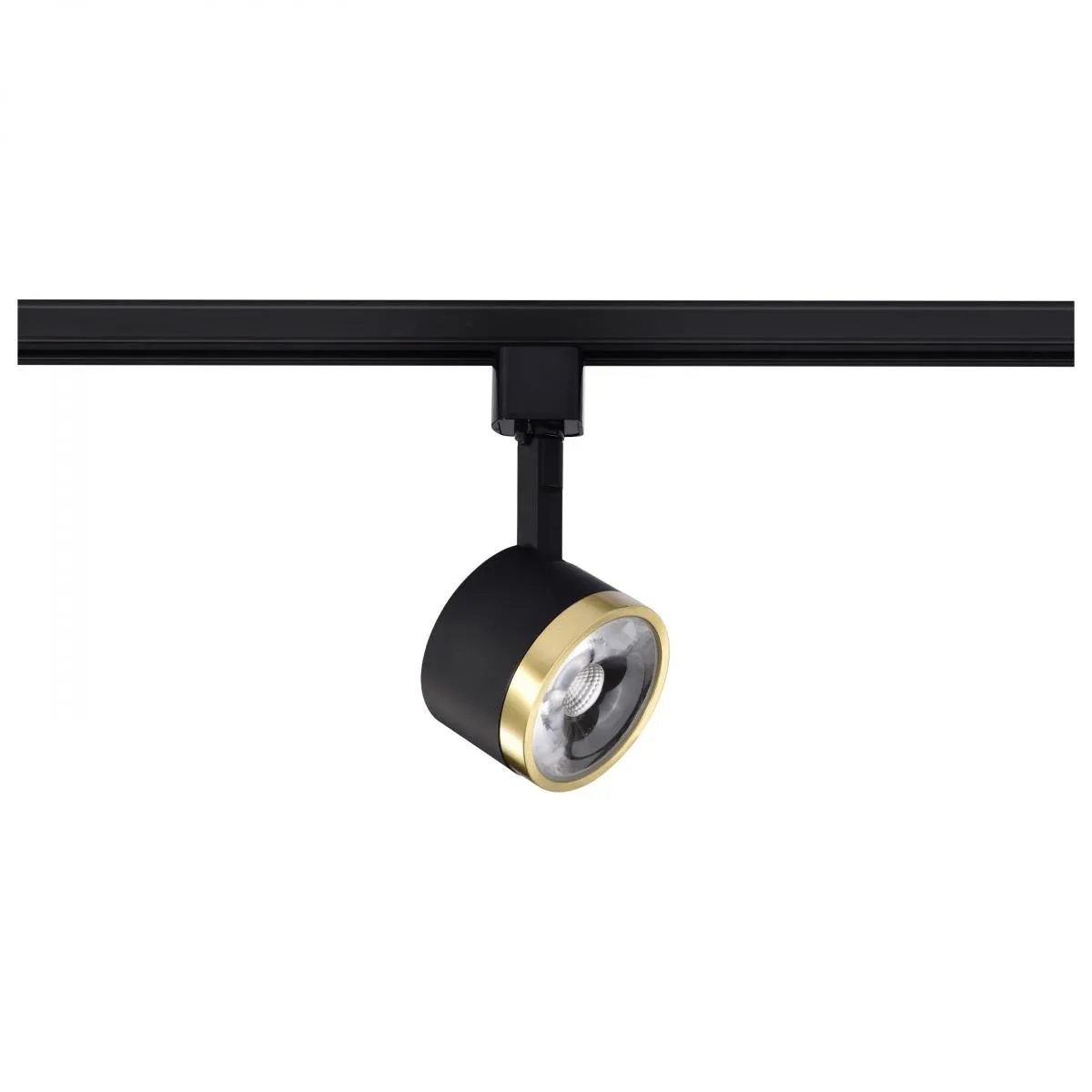 LED Round Halo Track Head 12W 1000 Lumens 3000K, 24°, Black and Brass