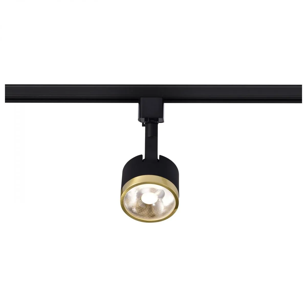 LED Round Halo Track Head 12W 1000 Lumens 3000K, 24°, Black and Brass