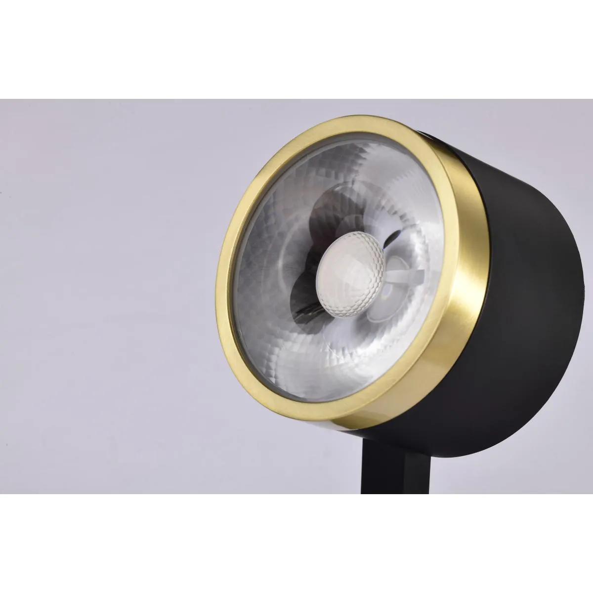 LED Round Halo Track Head 12W 1000 Lumens 3000K, 24°, Black and Brass