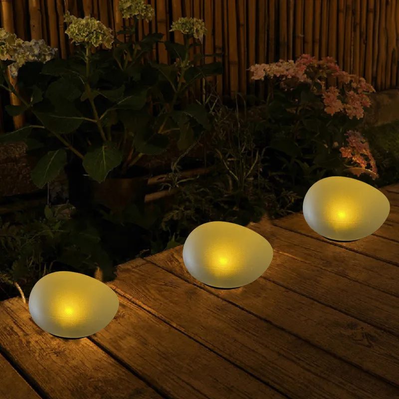 LED Solar Garden Waterproof Stone Lamp Outdoor Buried Light