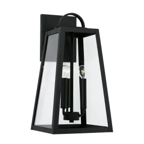 Leighton 3-Light Outdoor Wall Lantern in Black