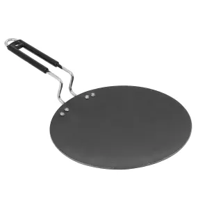 loha tawa_TAWA for Roti Flat Iron Tawa Wider Base Cast (Stainless Steel Handle), Induction Base Tawa 10 Inch for Roti Paratha Chapati Phulka Omelette Color Black (Roti Tawa)_omlete1.20