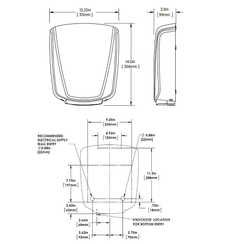 <strong>CLICK HERE FOR PARTS</strong> for the Current (2nd) Generation Q-974A2 VERDEdri World Dryer Automatic White Epoxy on Aluminum