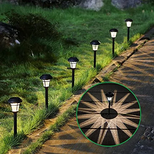 MAGGIFT 12 Pack Solar Pathway Lights Outdoor Solar Garden Lights for Patio, Yard, Driveway