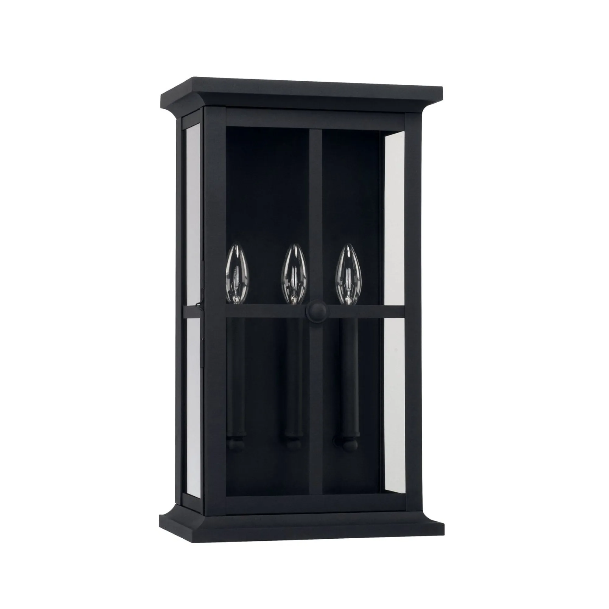 Mansell Coastal Outdoor Wall Lantern - 20" - Black