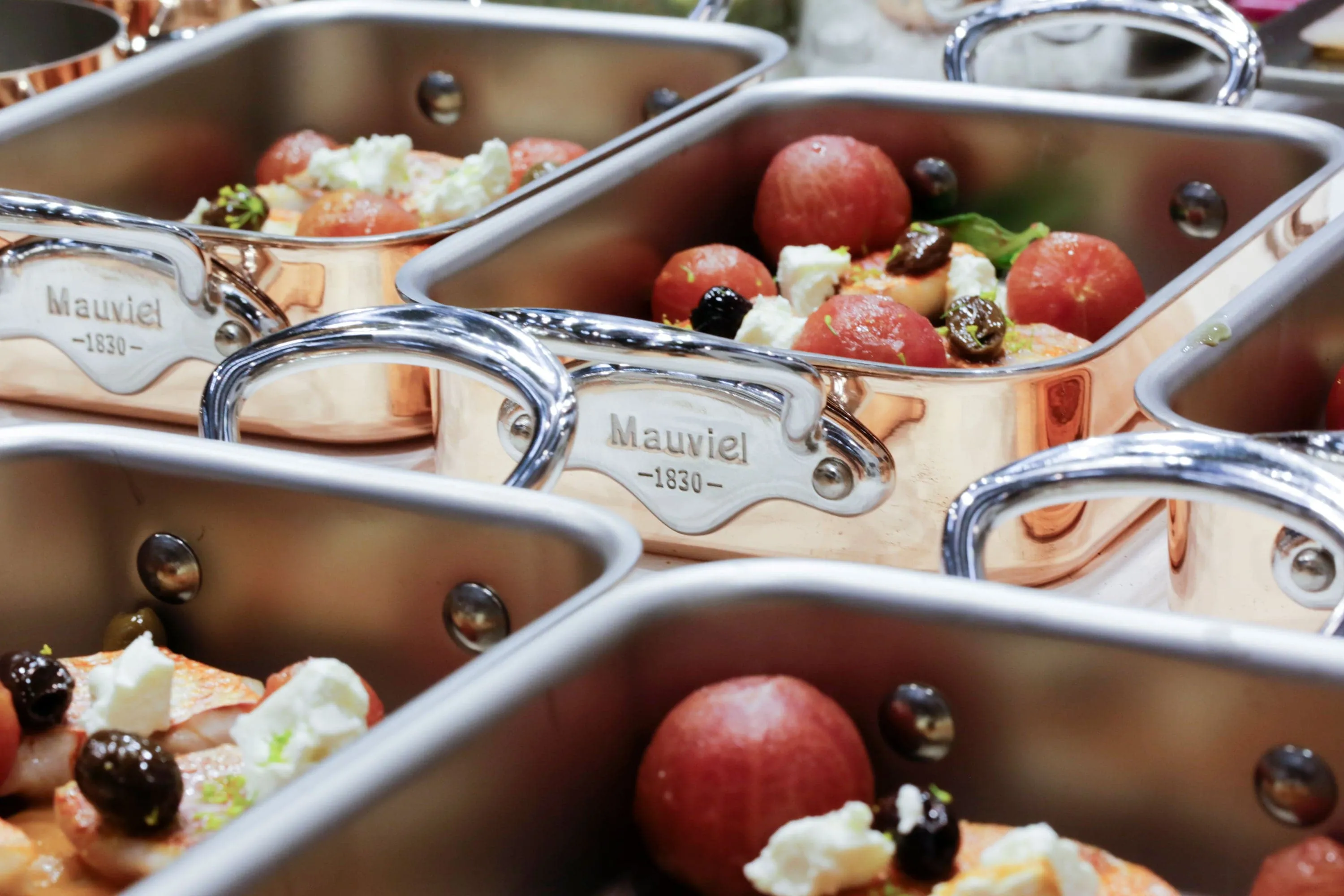 Mauviel M'Mini Copper Rectangular Roasting Pan Stainless Steel Handles, 7 x 5.5-in