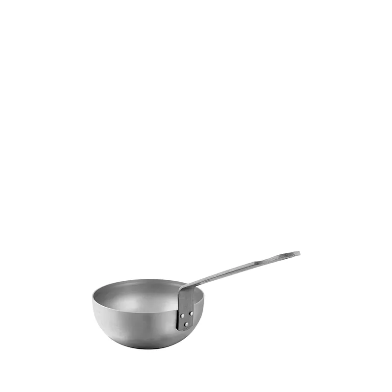 Mauviel M'steel Carbon Steel Curved Splayed Saute Pan, 11.5-in.