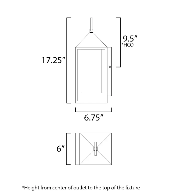 Maxim 30072 Aldous 1-lt 17" Tall Outdoor Wall Sconce