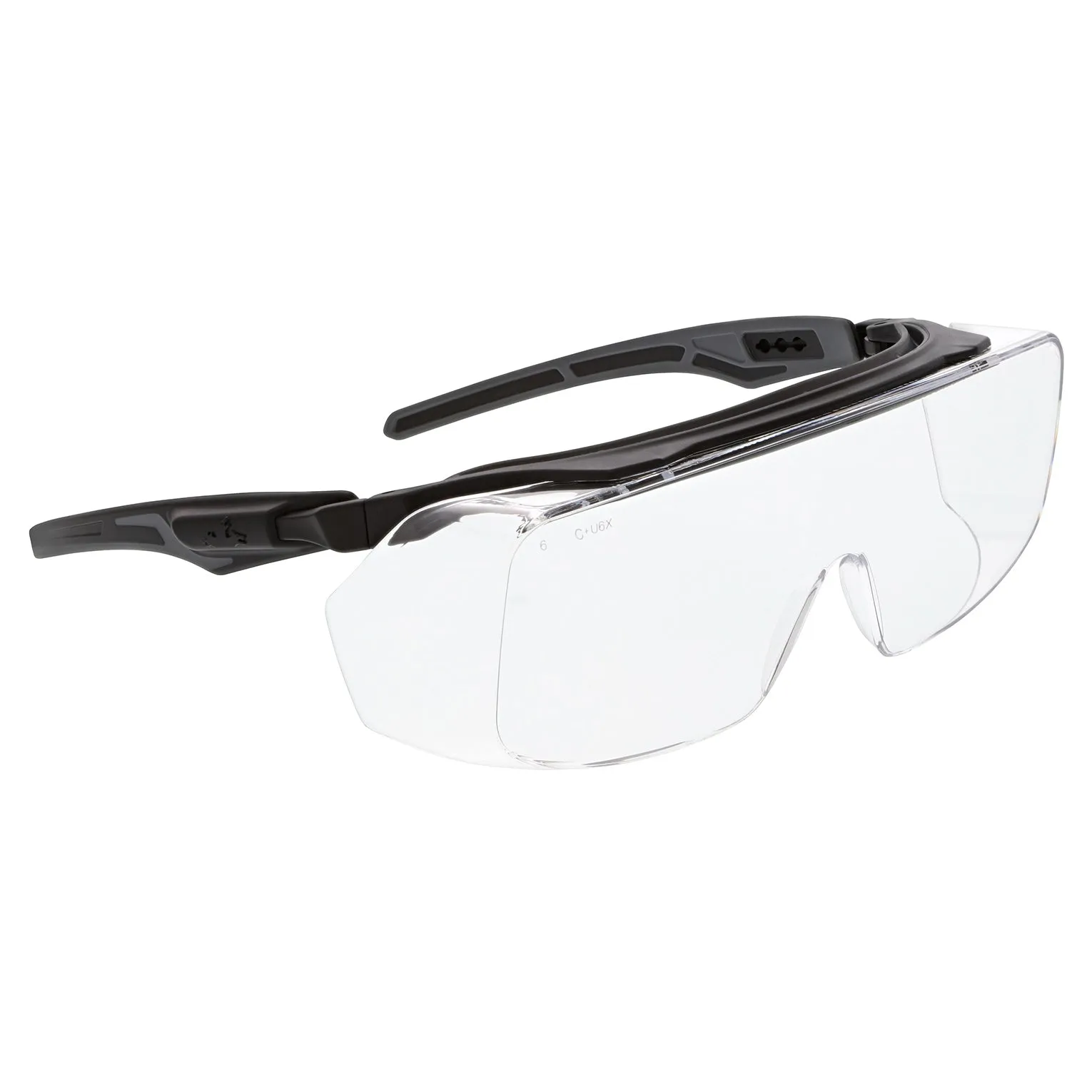 MCR Safety Klondike OTG Safety Glasses - Black Frame - Clear MAX6 Anti-Fog Lens - OG210PF