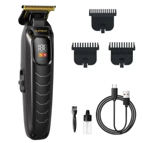 Men's Cordless Beard Hair Trimmer with LED Display