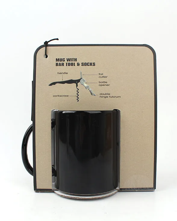 Men's Mug Set with Multi Bar Tool and Socks