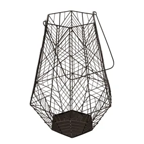 Metal 24" Wire Lantern, Black