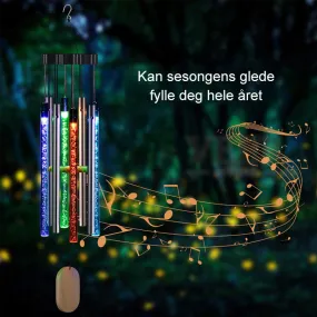 Musical wind chimes with solar light