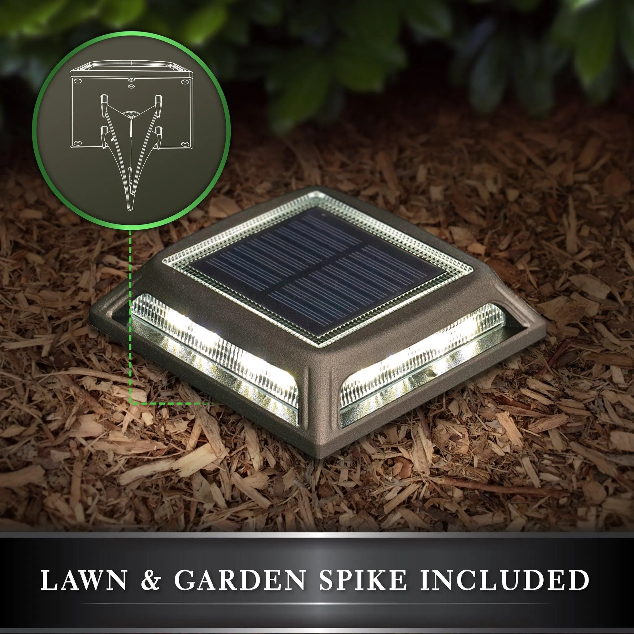 Muskoka Universal Solar Dock/Deck & Post Cap Light - Black