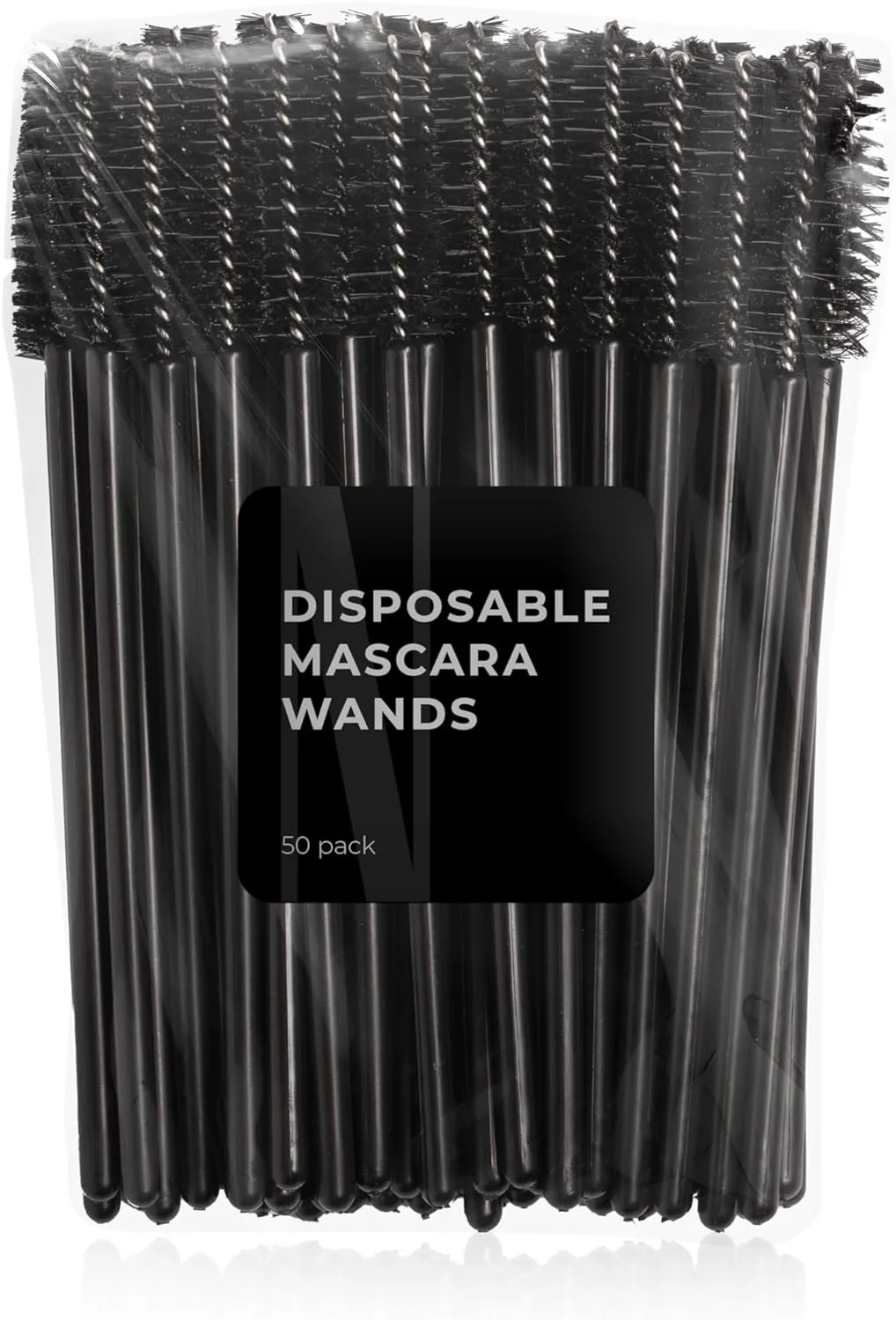 Nanolash Disposable Mascara Wands 50 pcs - disposable eyelash brushes, eyebrow spoolie