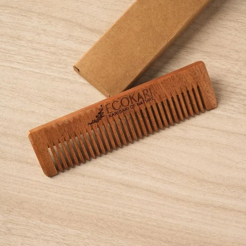 Natural Neem Wooden Combs Set