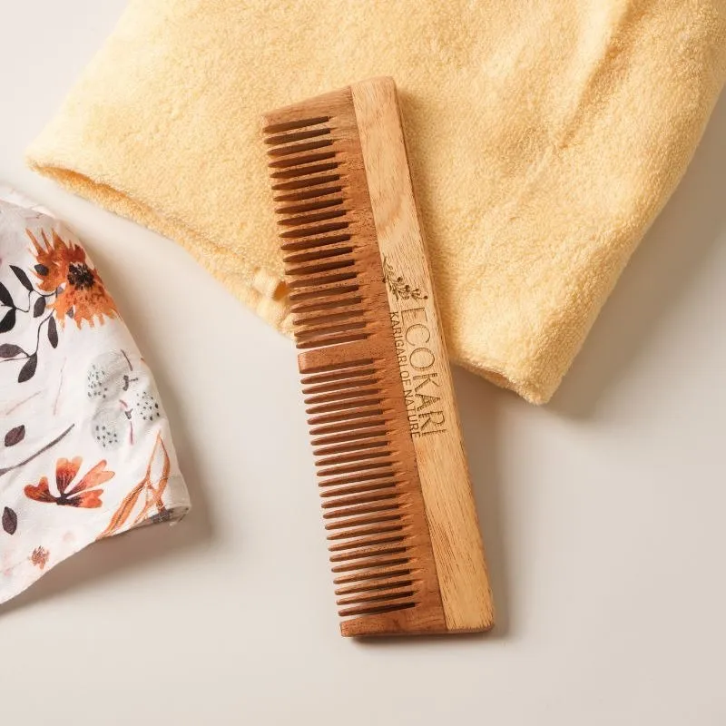 Natural Neem Wooden Combs Set