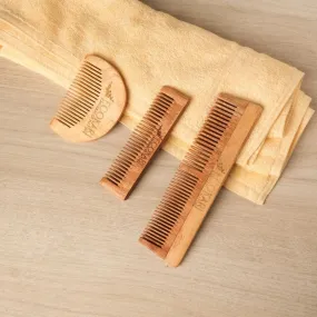 Natural Neem Wooden Combs Set