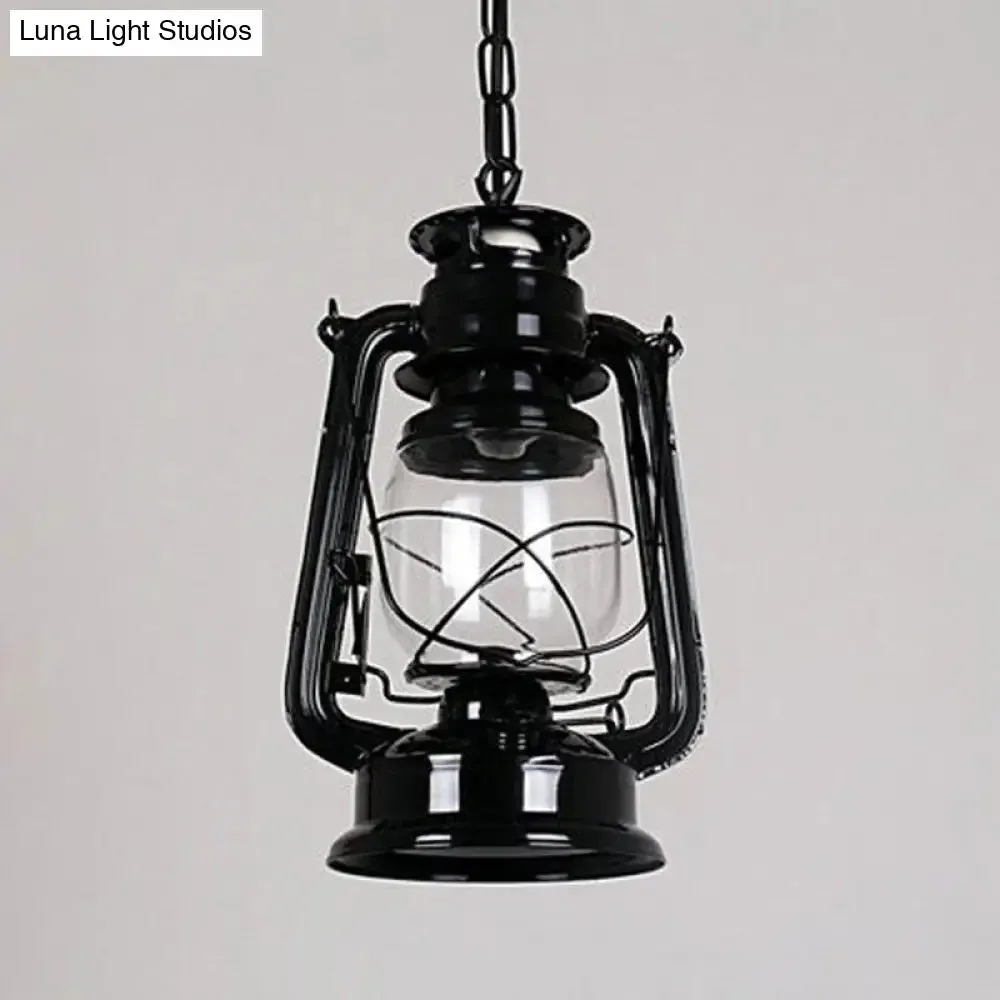 Nautical Clear Glass Oil Lamp Pendant Light for Dining Room