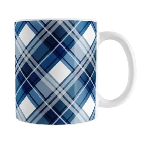 Navy Blue Plaid Mug