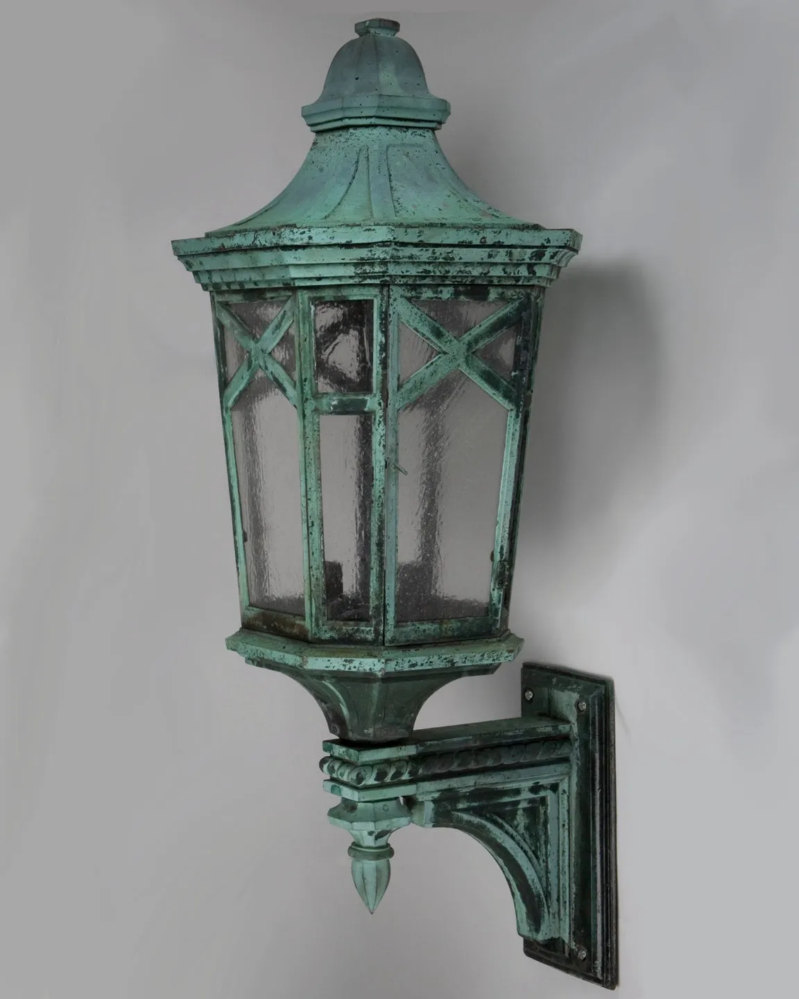 Octagonal Verdigris Wall Lantern