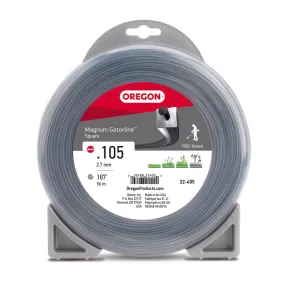 Oregon Trimmer Line - 22-405 - Magnum Gatorline - Square - .105" Gauge, 1 lb. Donut, 187 Feet