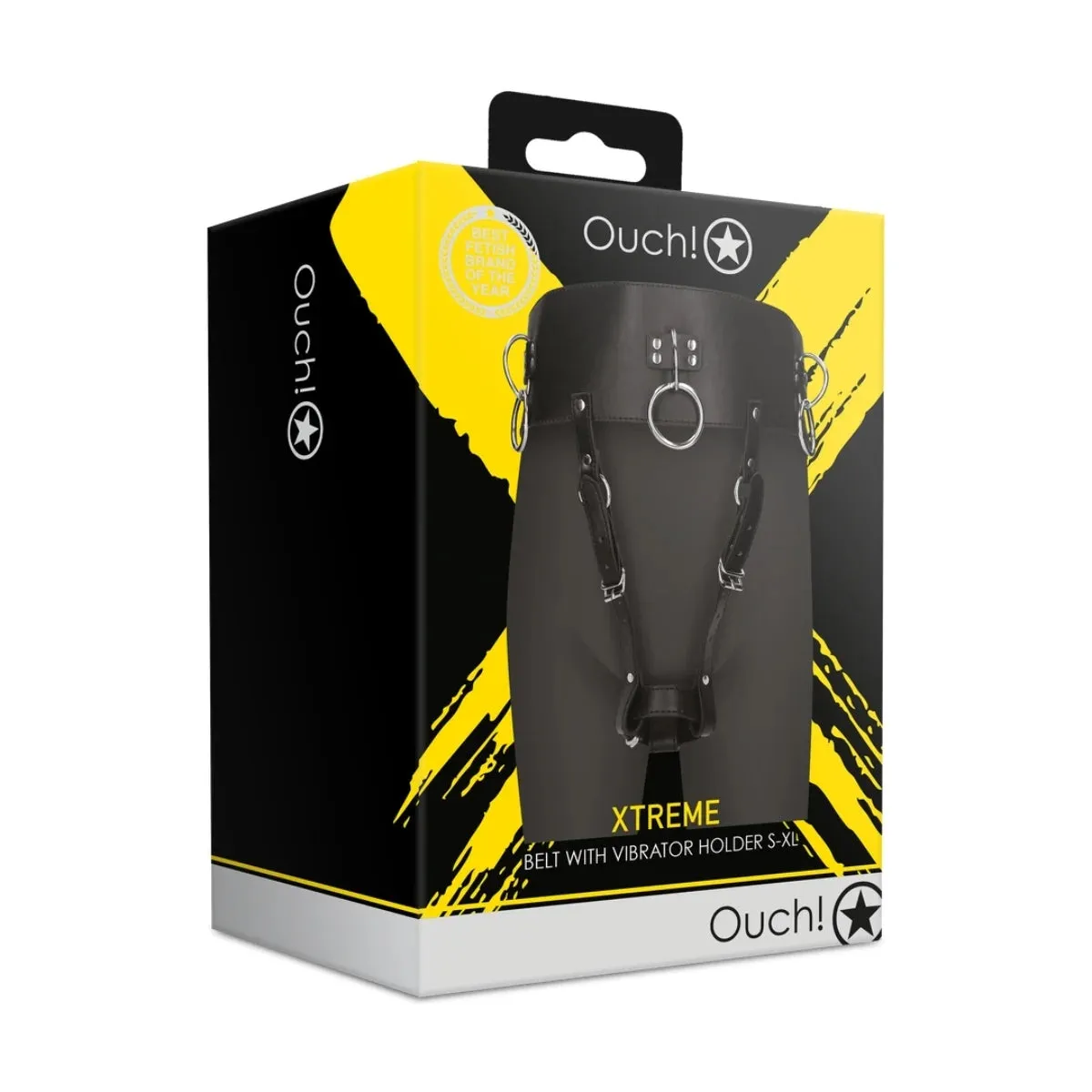 Ouch Xtreme Belt With Vibrator Holder Black