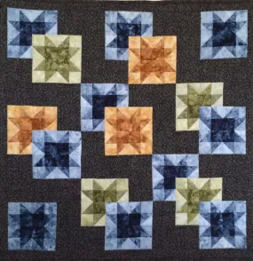 Overlapping Stars Quilt KCS-OSe - Downloadable Pattern