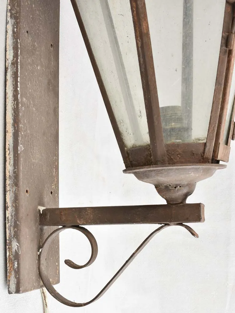 Pair of 19th century French wall lanterns 34¾"