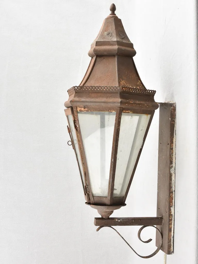 Pair of 19th century French wall lanterns 34¾"