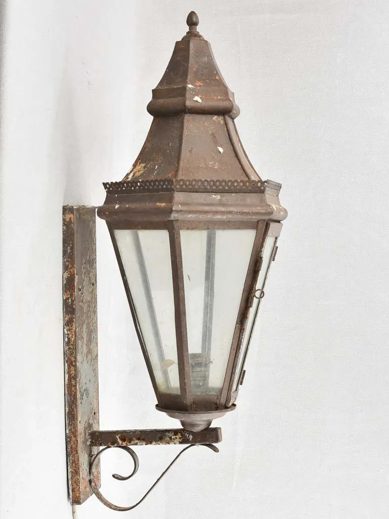 Pair of 19th century French wall lanterns 34¾"