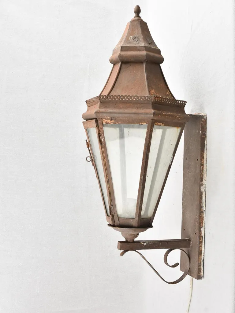 Pair of 19th century French wall lanterns 34¾"