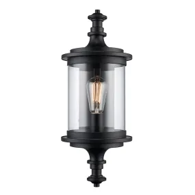 PathLume 1-Light Outdoor Wall Lantern in Black