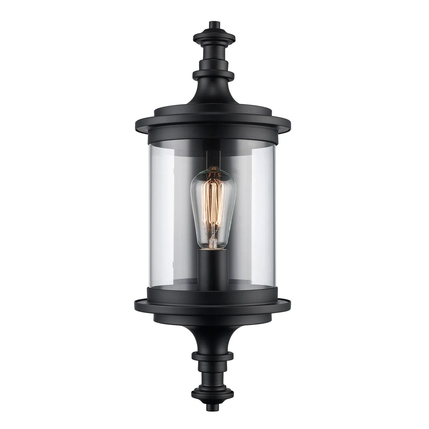 PathLume 1-Light Outdoor Wall Lantern in Black