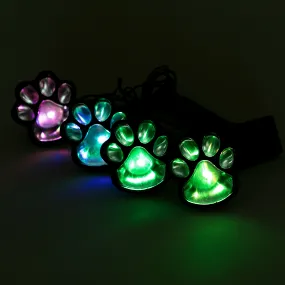 Paw Print Solar Ground Lights Set