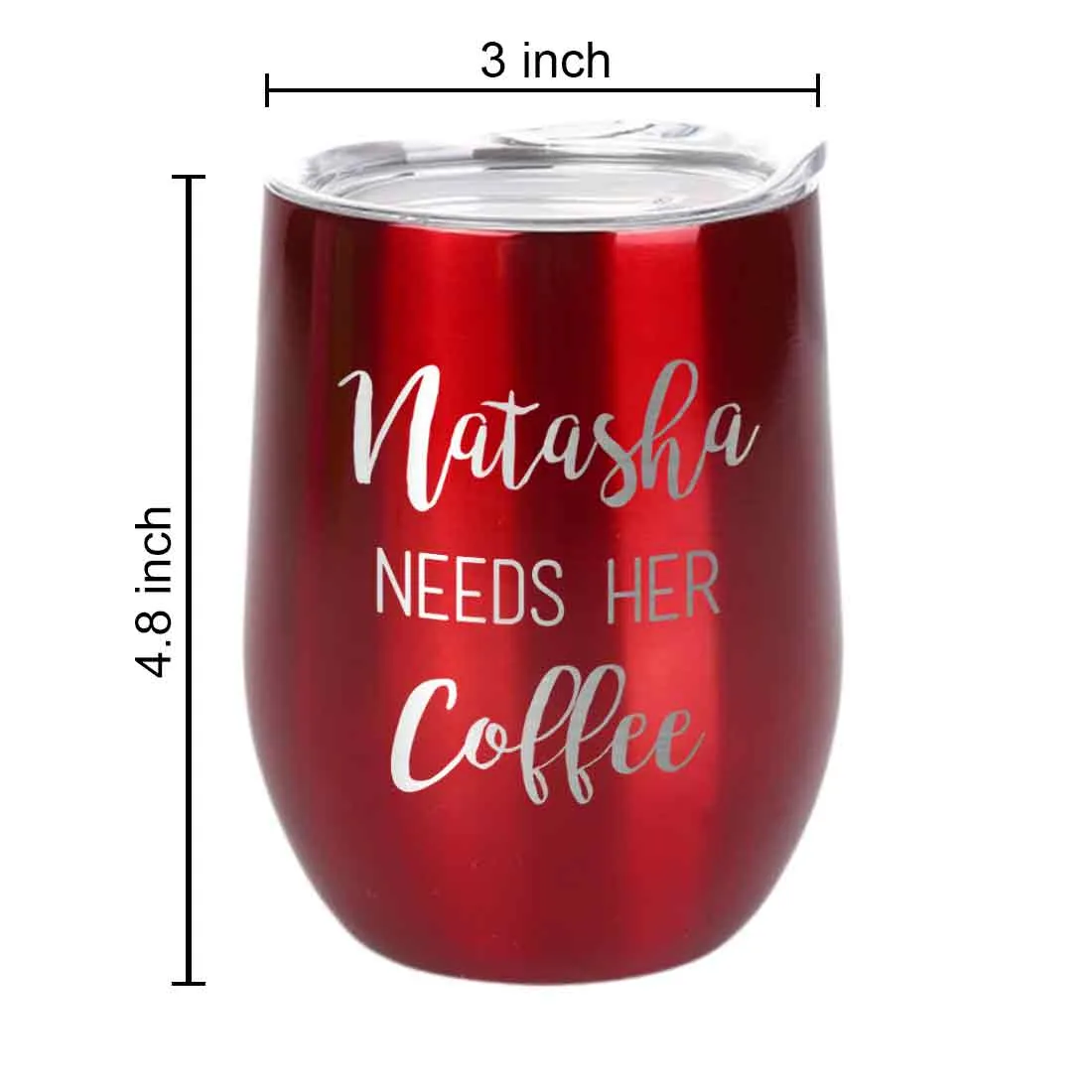 Personalised Coffee Insulated Cup With Lid for Travelling Portable Cup (350 ML) - Coffee Lover