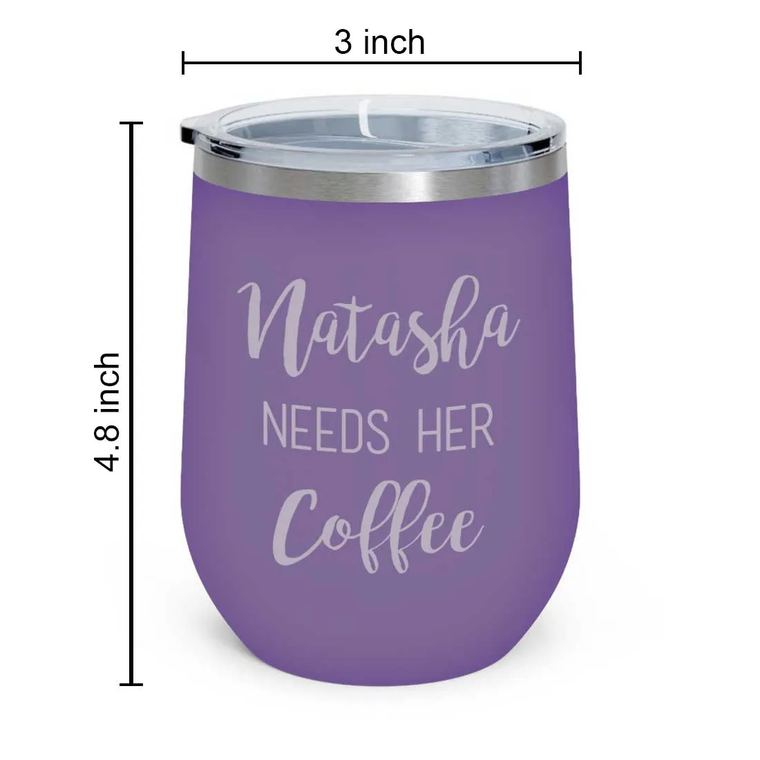 Personalised Coffee Insulated Cup With Lid for Travelling Portable Cup (350 ML) - Coffee Lover