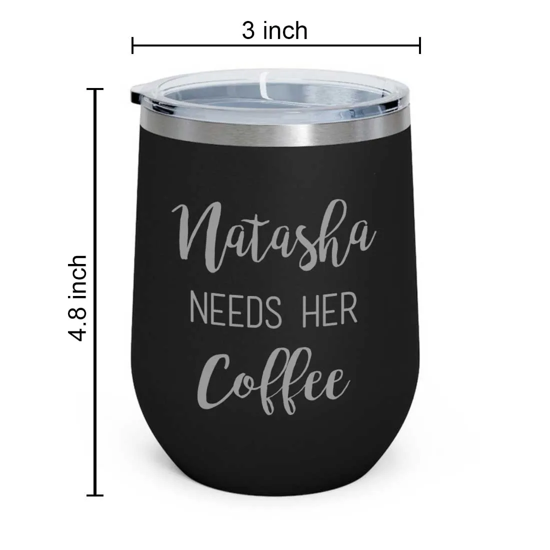 Personalised Coffee Insulated Cup With Lid for Travelling Portable Cup (350 ML) - Coffee Lover