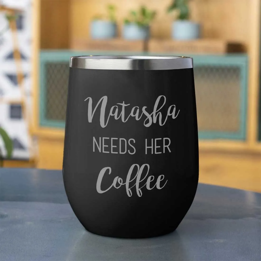 Personalised Coffee Insulated Cup With Lid for Travelling Portable Cup (350 ML) - Coffee Lover