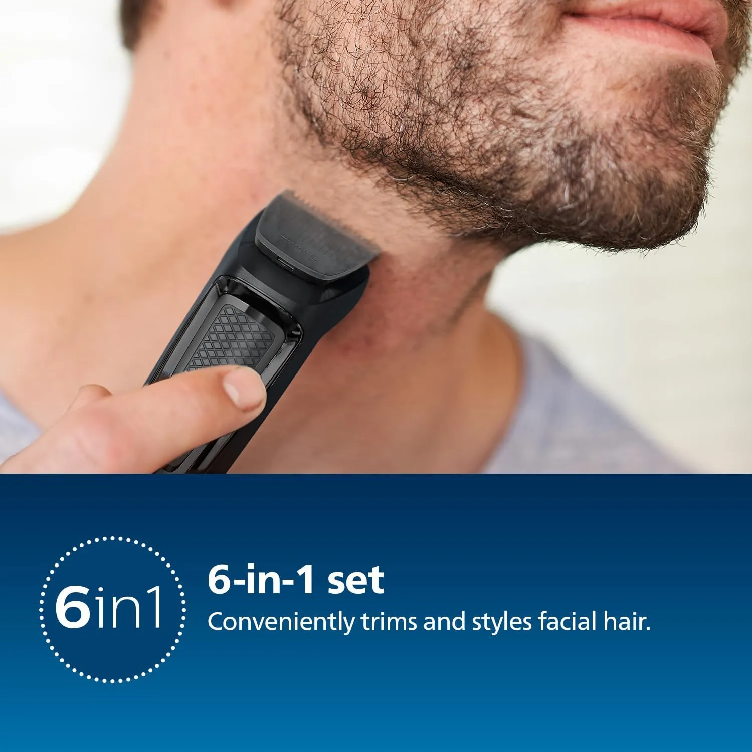 Philips MULTIGROOM Series 3000 MG3710/33 Rechargeable Black hair trimmers/clipper – Razor (Black, Rectangle, Beard, Ear, Eyebrow, Nose, Stainless Steel, 60 min, Integrated)