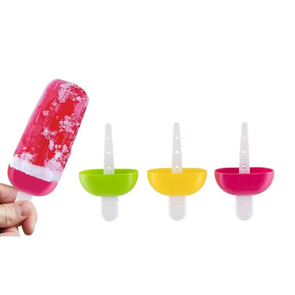 Plastic Reusable Popsicle Molds Ice Pop Makers Ice Pop Molds Kulfi Maker Mould, Candy Maker, Kids Ice Cream Maker (Set of 6)