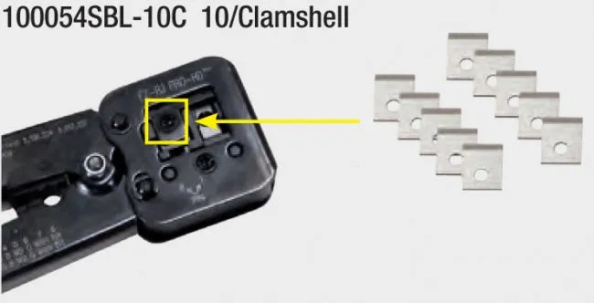 Platinum Tools 100054SBL-10C EZ-RJPRO™ HD Crimp Tool Replacement Blades for PN 100054C (RJ45 cavity). 10/Clamshell.